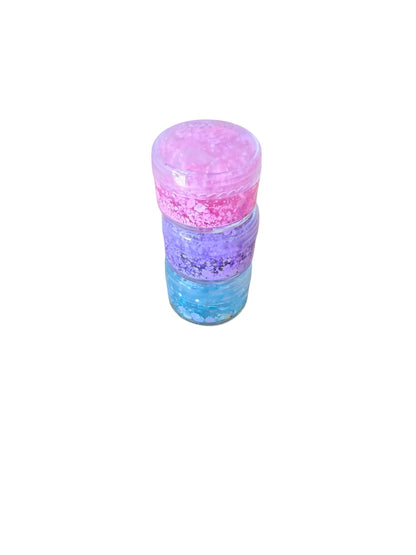 Mini Glitter Hair & Body Gel for Kids – Sparkle in Pink, Purple or Blue| Festival & Party Glitter Set of 3