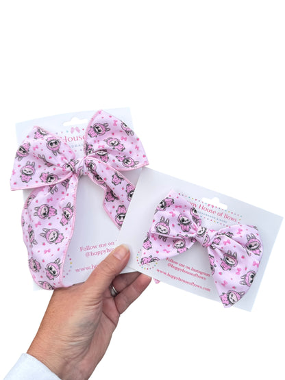 Pink Labu Hair Bows for Little Girls