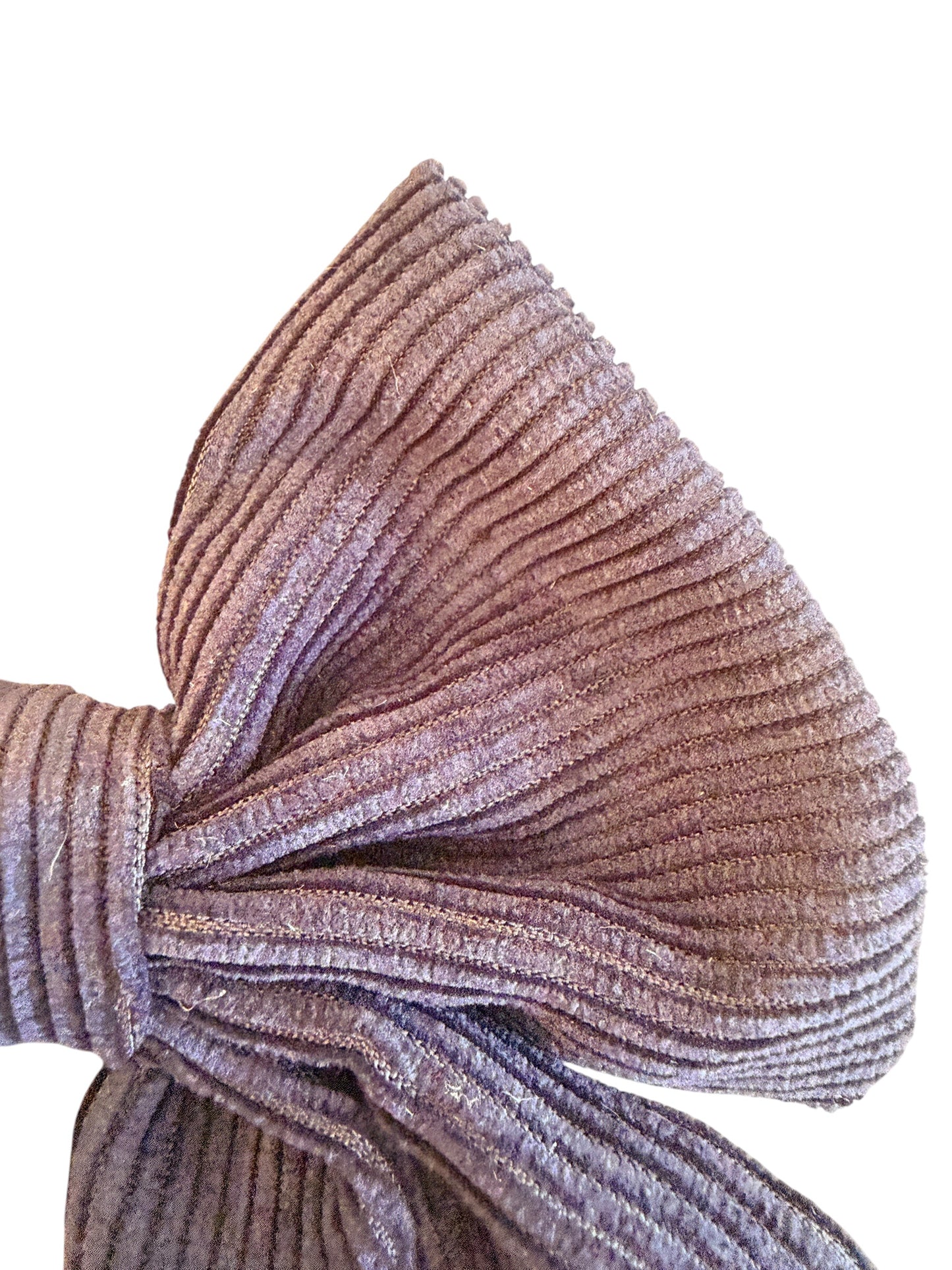 Ribbed Corduroy Sailor Hair Bow for Girls – Navy & Red