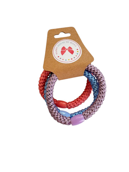 Braided Hair Ties for Girls & Women – No-Crease Elastic Ponytail Holders (Set of 3)