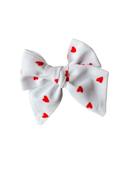 *Small Red Hearts Hair Bows