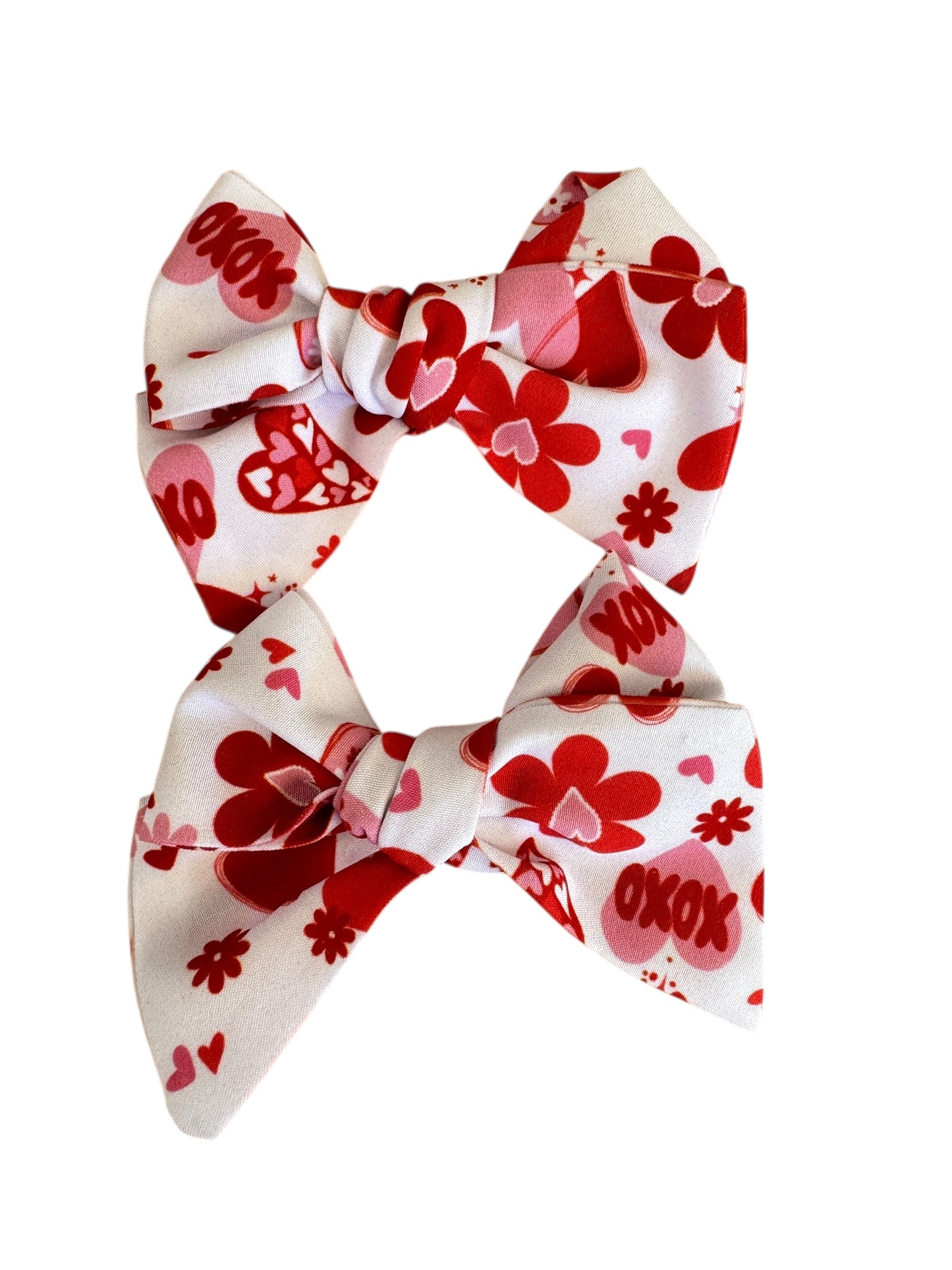 Love and Hearts Hair Bows - Valentine's Day Hair Bows for Girls
