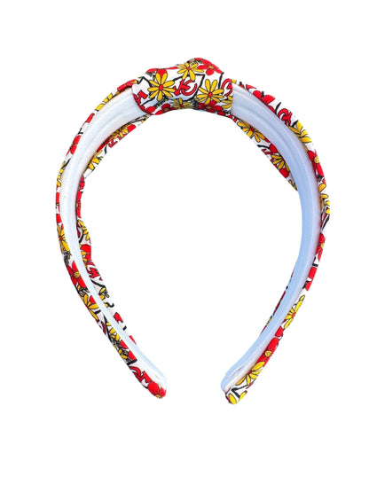 KC Chiefs Knotted Headband – Floral Headband for Game Day
