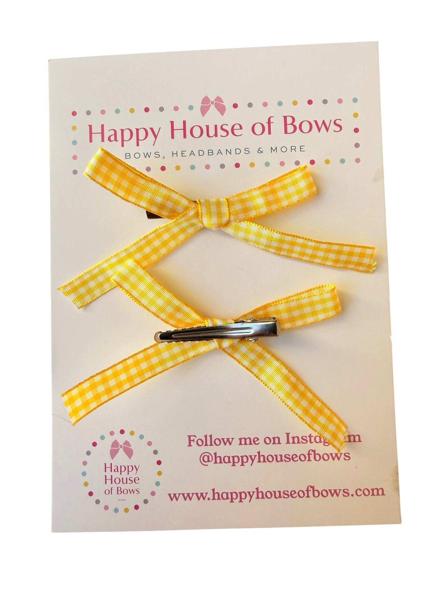 Gingham Mini Hair Bows & Headbands for Kids – Everyday Bow in 10 Colors