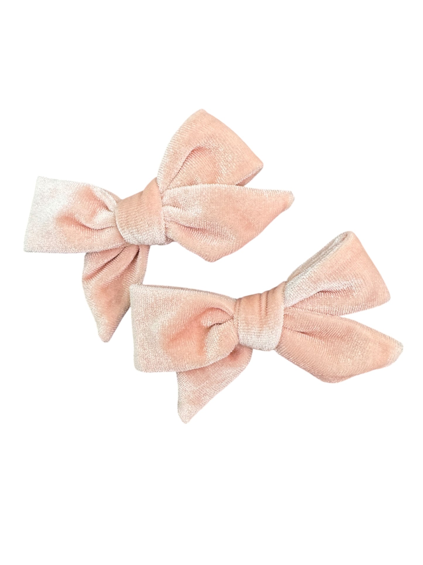 Mini Velvet Pigtail Sets - Matching Hair Bow Pairs