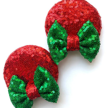 *Christmas Mouse Ear Clips