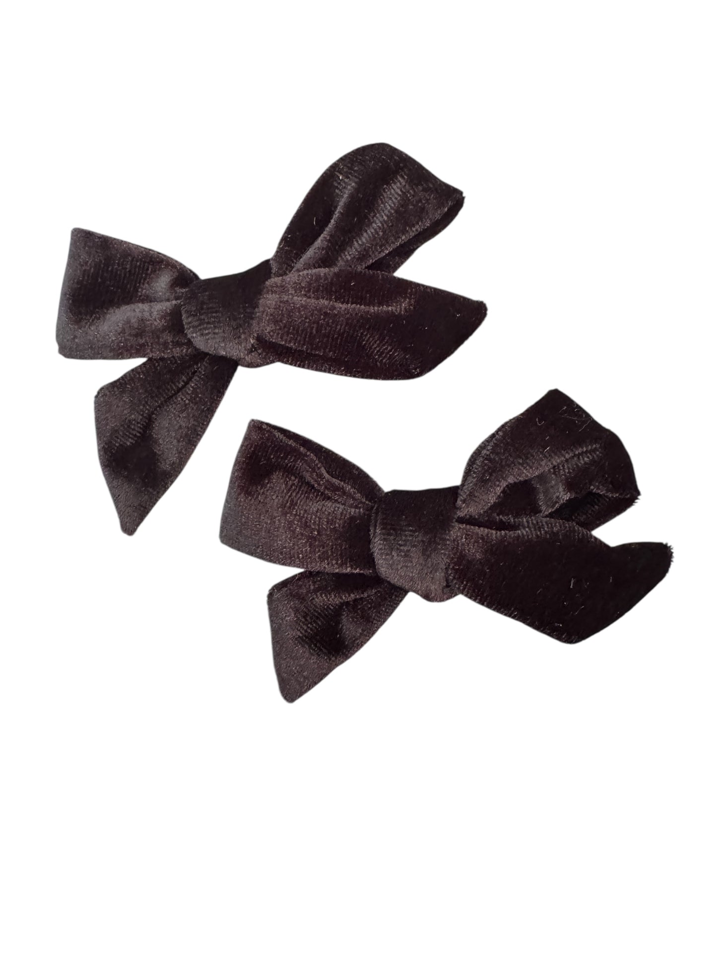 Mini Velvet Pigtail Sets - Matching Hair Bow Pairs