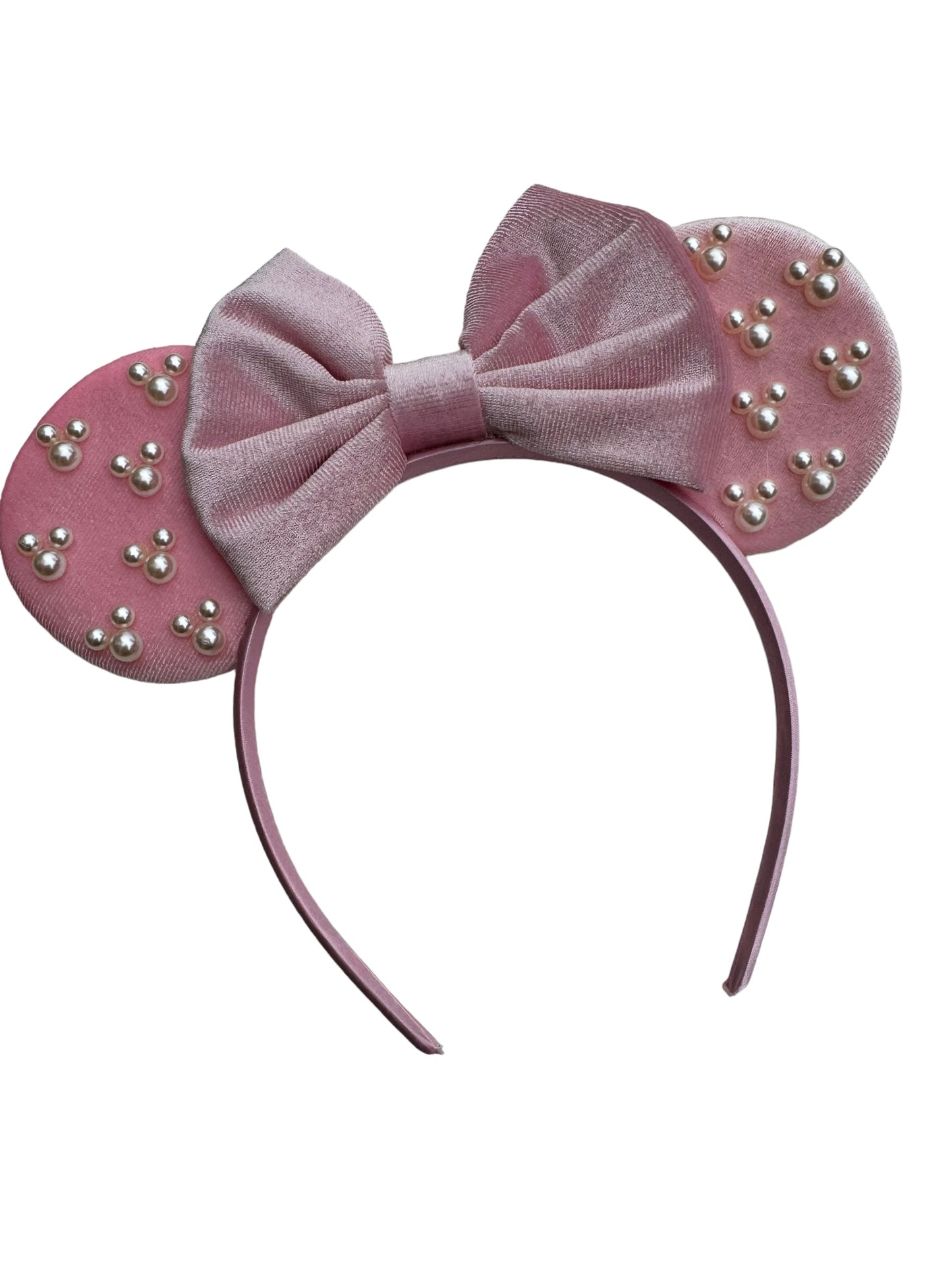 *Velvet and Pearl Mouse Ear Headband