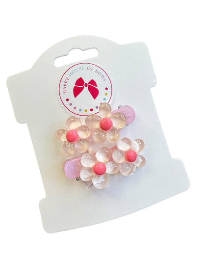 Baby Flower Hair Clips - Spring Snap Clips for Toddlers & Babies