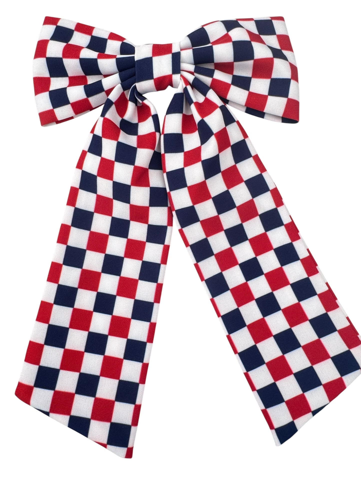 *Red & Blue Checkered Hair Bows