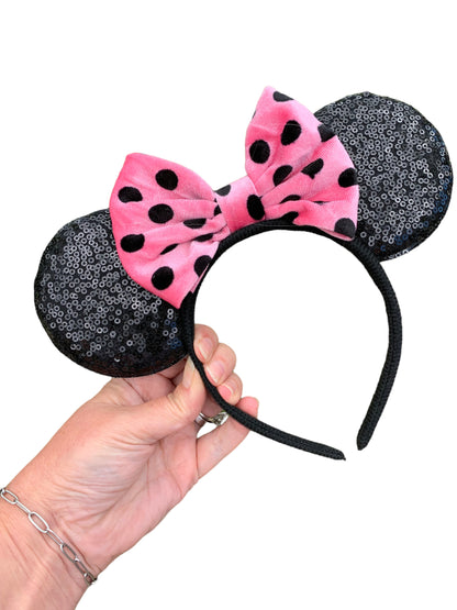 *Polka Dot Mouse Ear Headband