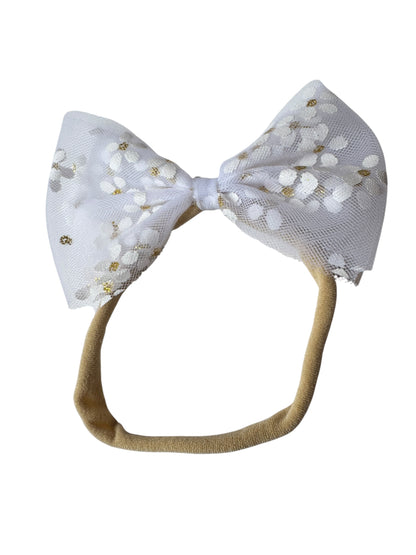 Daisy Tulle Hair Bows for Babies & Toddlers | Spring Flower Hair Accessories