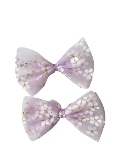 Daisy Tulle Hair Bows for Babies & Toddlers | Spring Flower Hair Accessories