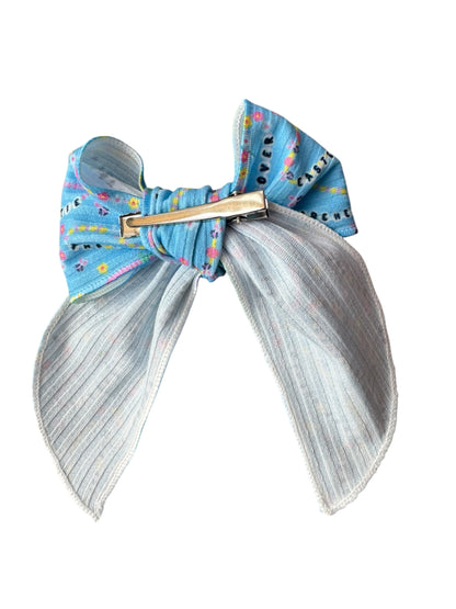 *Blue Friendship Bracelet Hair Bows