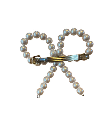 Pearl Bow Clip - Elegant Hair Accessory for Weddings & Everyday