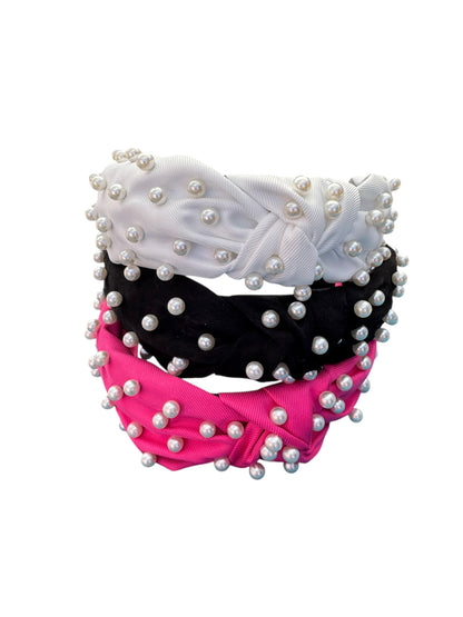 *Pearl Tie Knot Headband