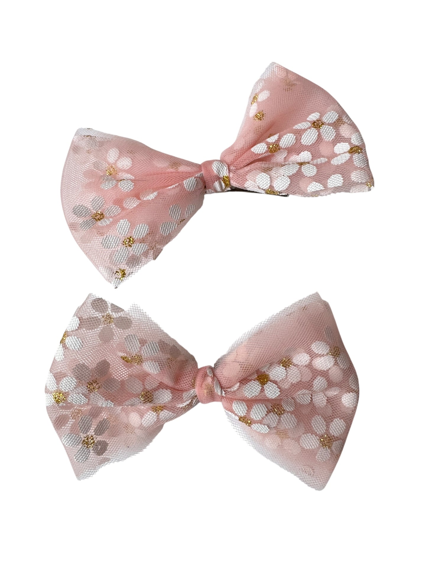 Daisy Tulle Hair Bows for Babies & Toddlers | Spring Flower Hair Accessories