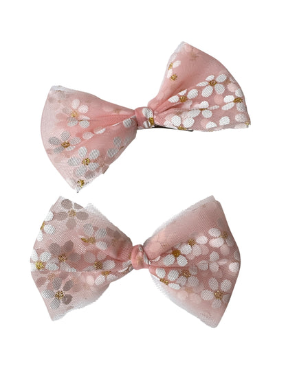 Daisy Tulle Hair Bows for Babies & Toddlers | Spring Flower Hair Accessories