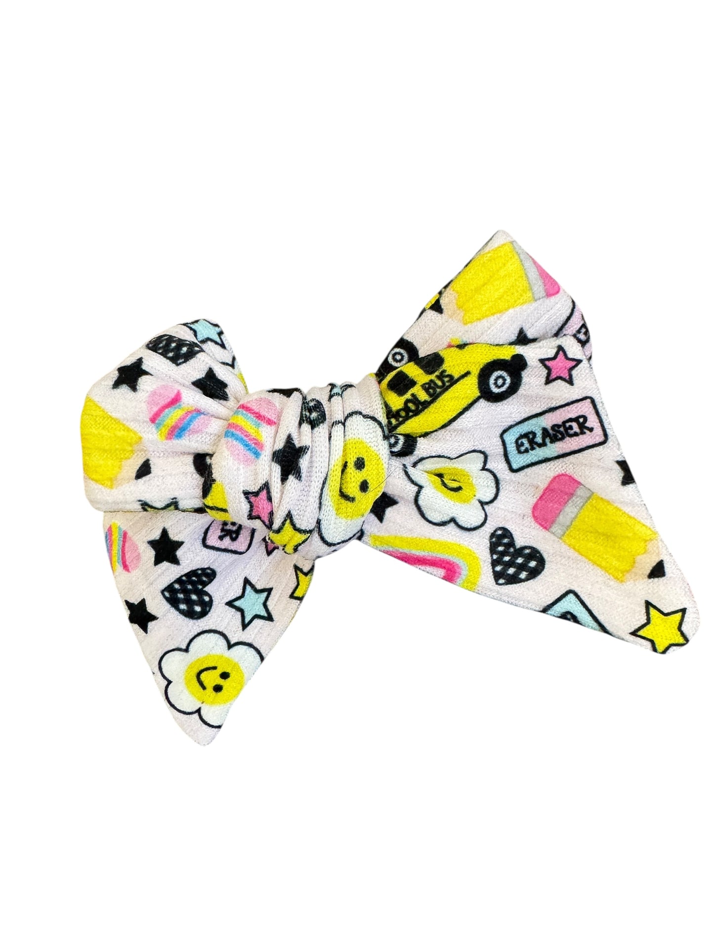 School Bus Hair Bow for Girls | Back to School Hair Accessory