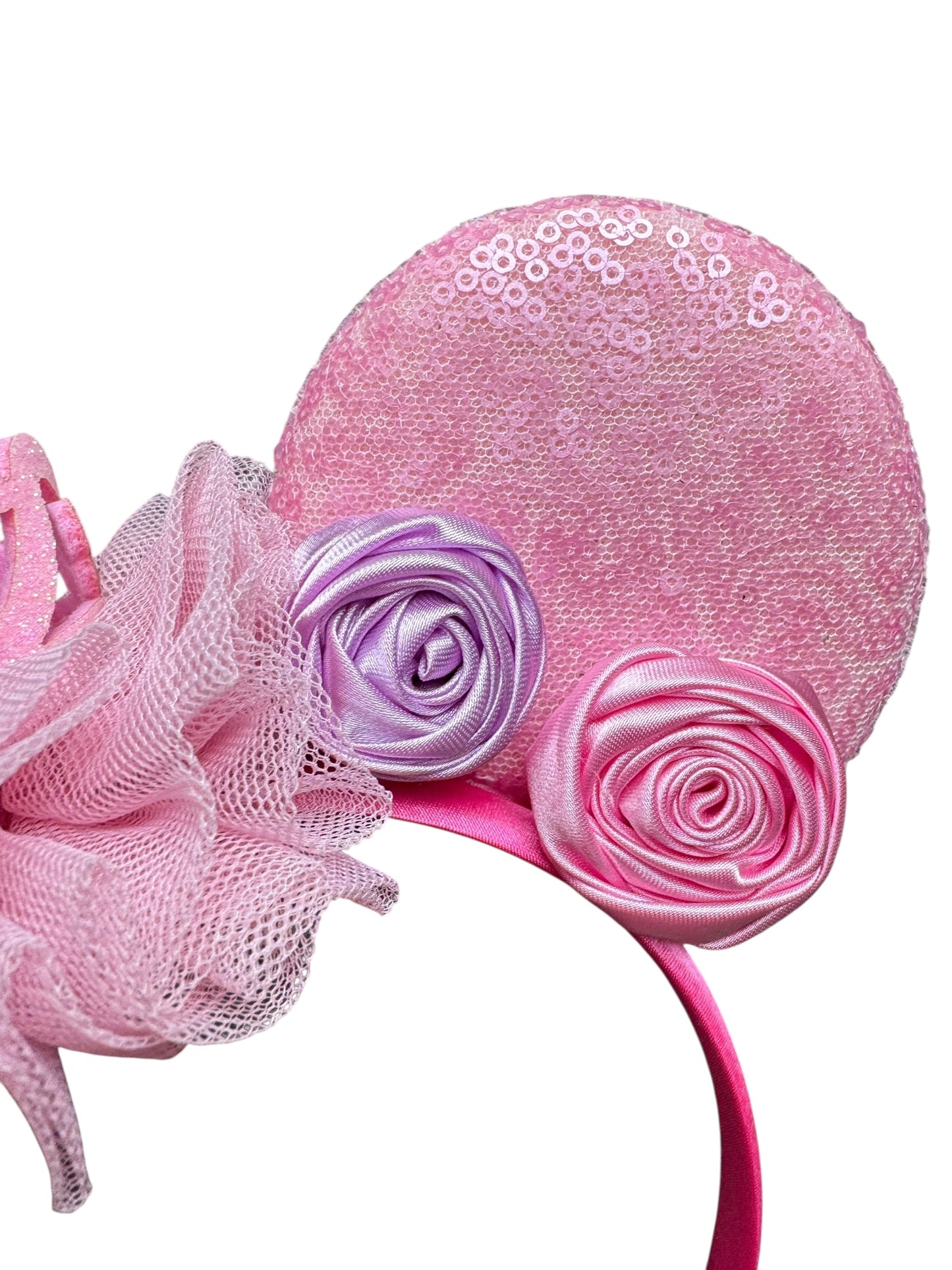 Pink and Purple Crown Princess Mouse Ear Headbands