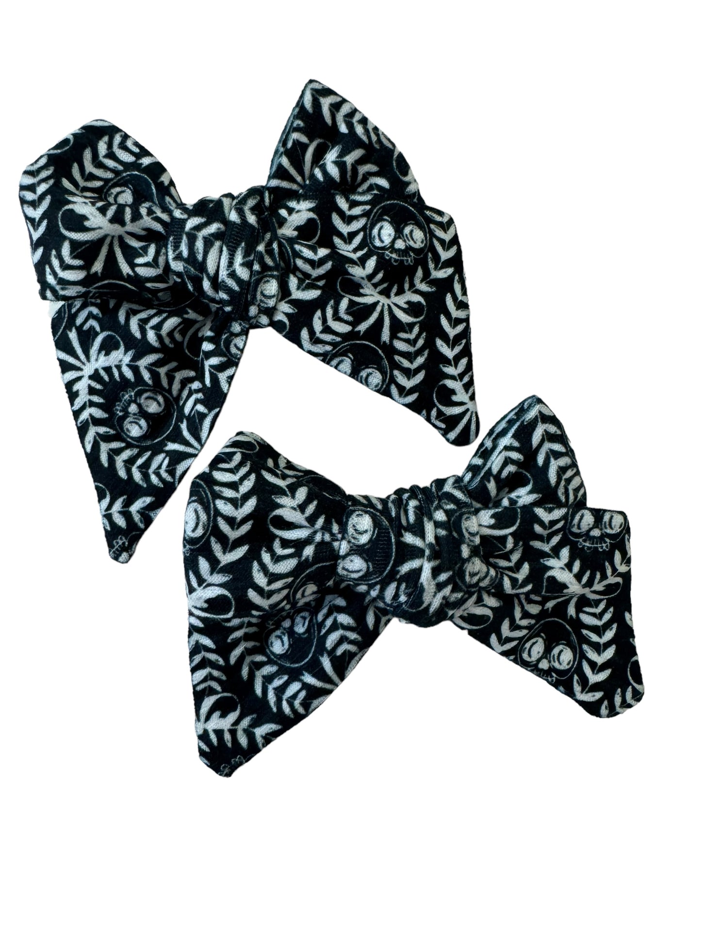 Black Skeleton Hair Bows