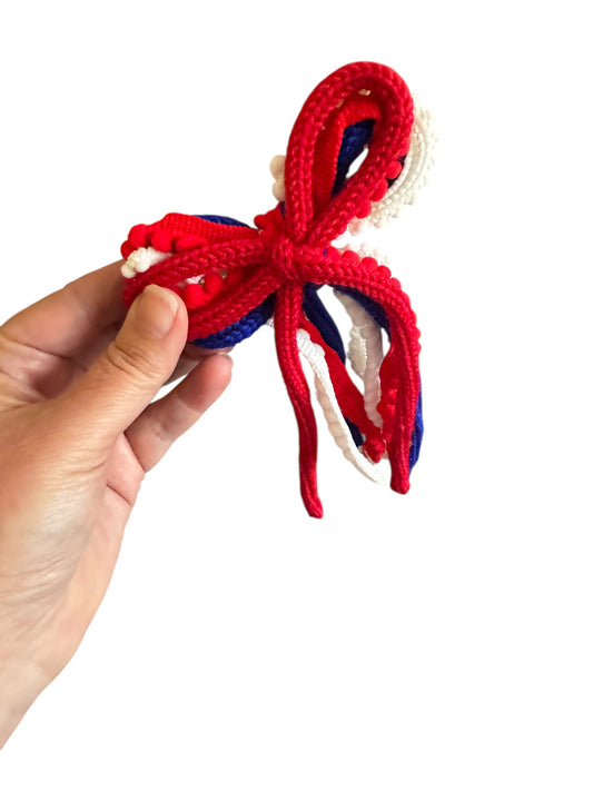 *Patriotic Messy Ribbon Bows