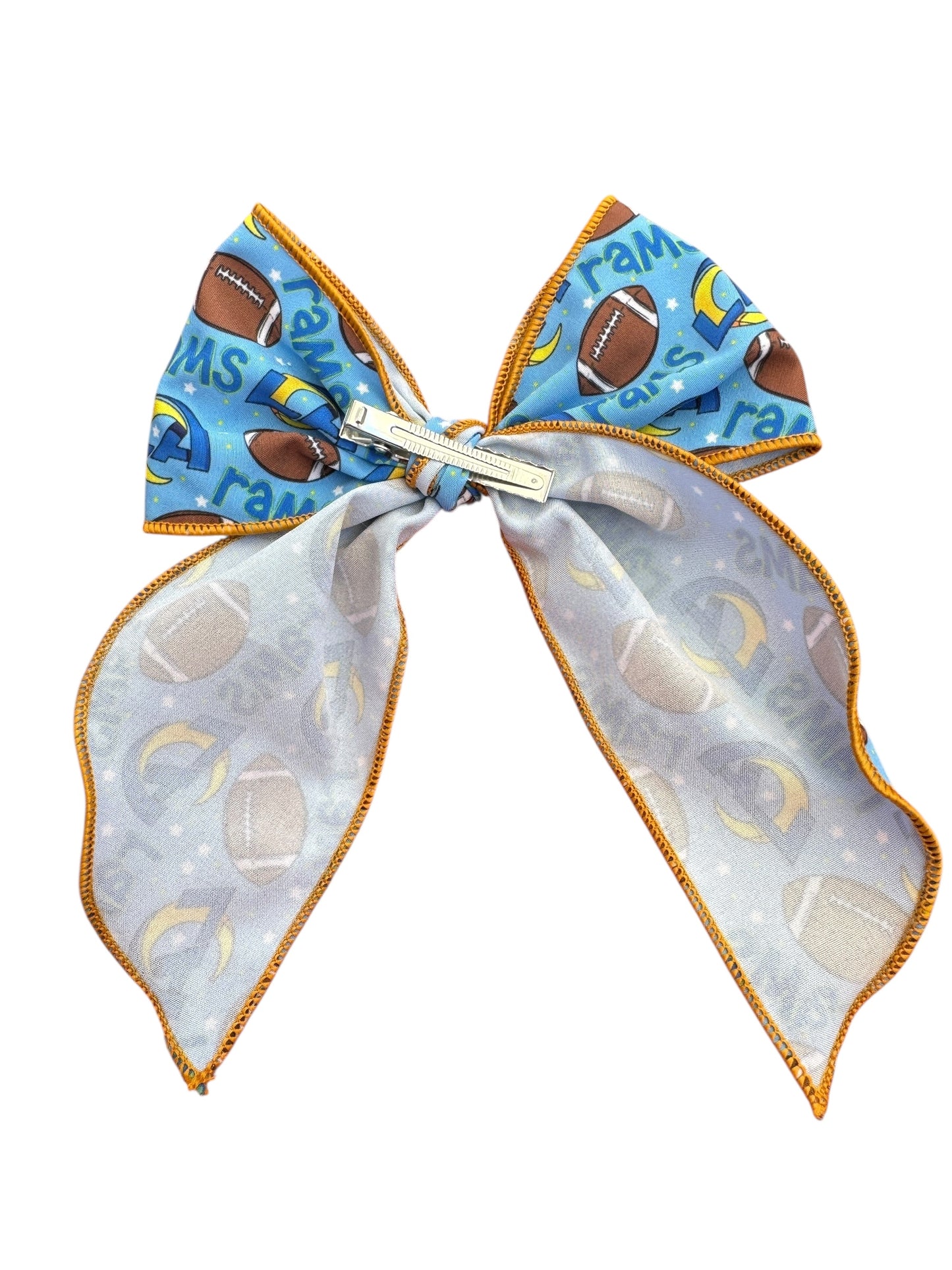 LA Rams Hair Bows – Floral Hair Bows for Game Day