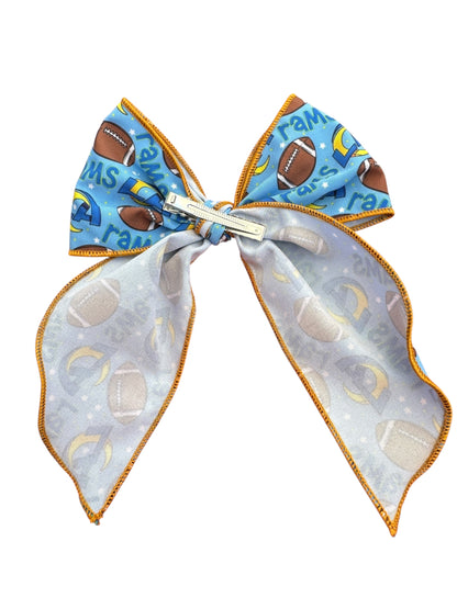 LA Rams Hair Bows – Floral Hair Bows for Game Day