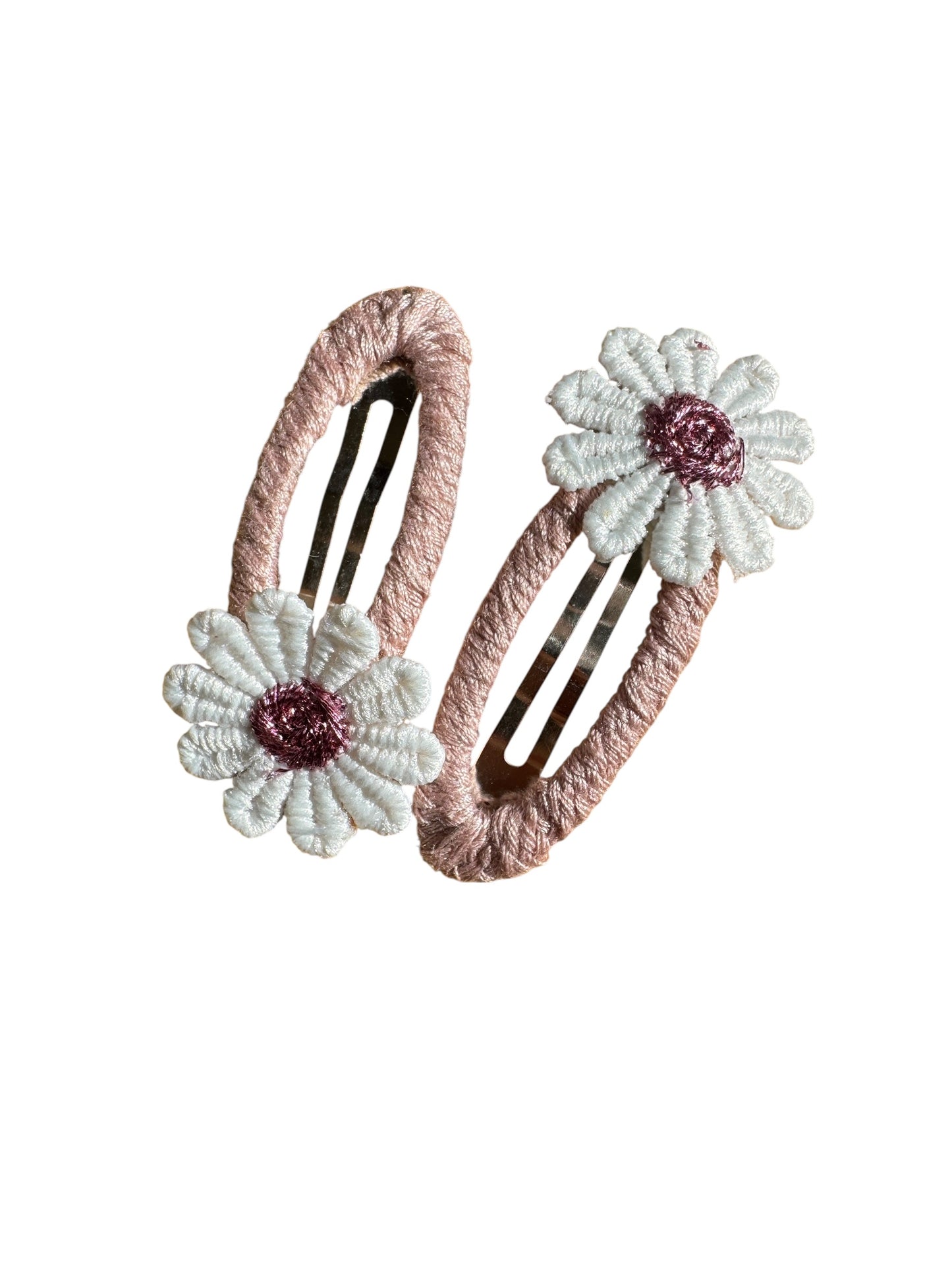 Daisy Hair Clips for Toddlers - Girl Flower Snap Clips Set