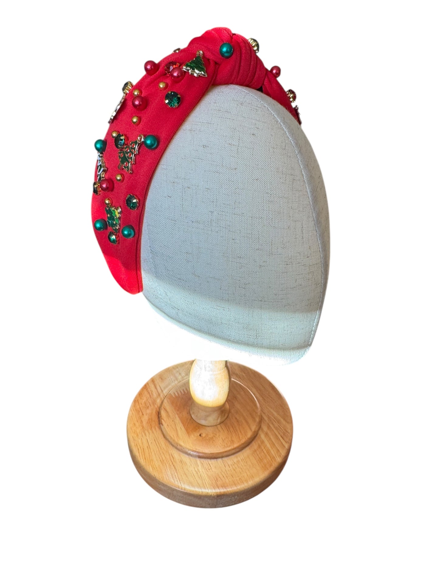 Rhinestone Christmas Tree Holiday Headband - Festive Holiday Hair Accessories for Girls & Women