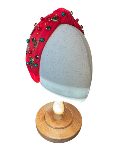 Rhinestone Christmas Tree Holiday Headband - Festive Holiday Hair Accessories for Girls & Women