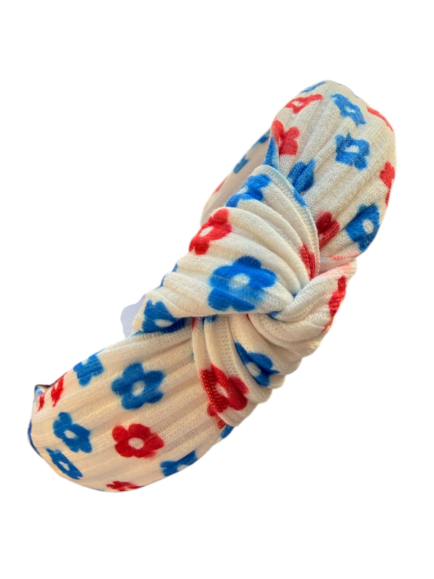 4th of July Flowers Headband – Patriotic Hair Accessory for Girls & Women