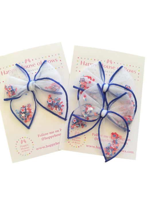 *Patriotic Shaker Hair Bows