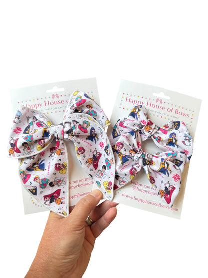 White K-Pop Hair Bows for Girls | Trendy Korean-Inspired Bow Clip