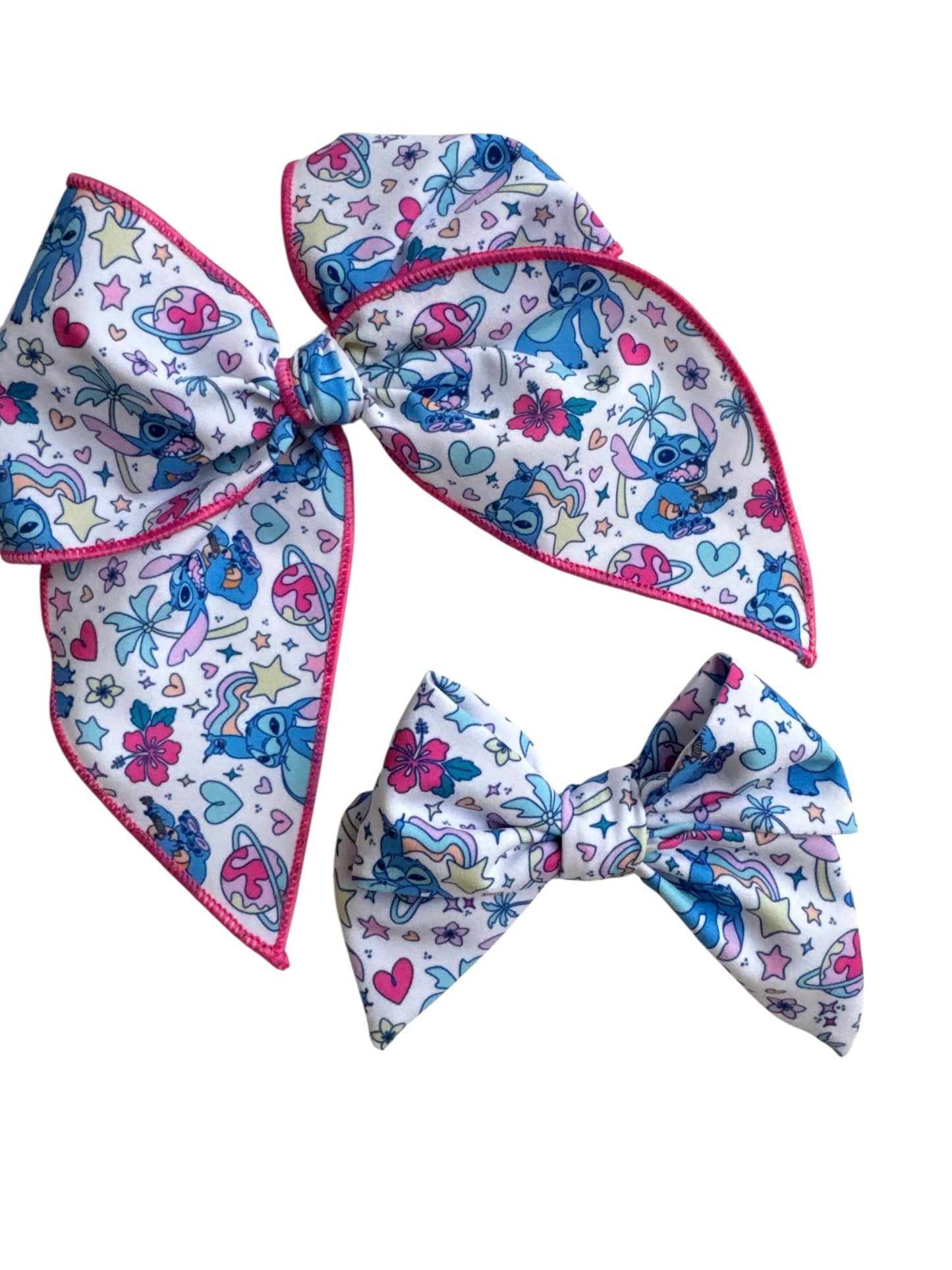 Stitch Hair Bows for Girls - Hawaiian Character Alligator Clip Bows