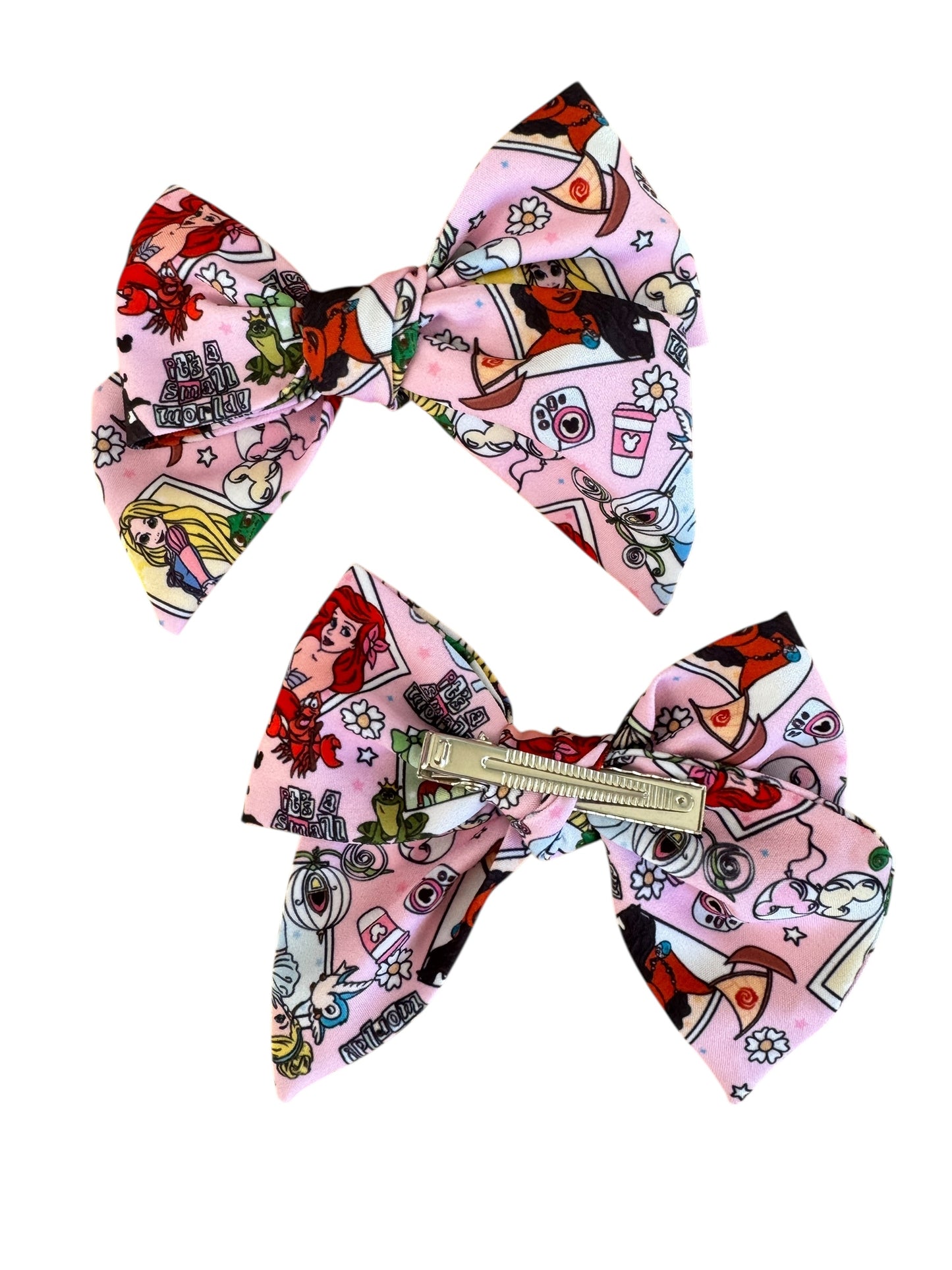 Pink Princesses Hair Bows for Little Girls