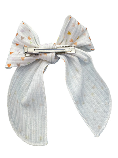 *Small Boho Hearts Hair Bows