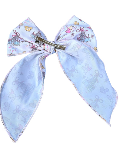 White Castle Hair Bows for Girls