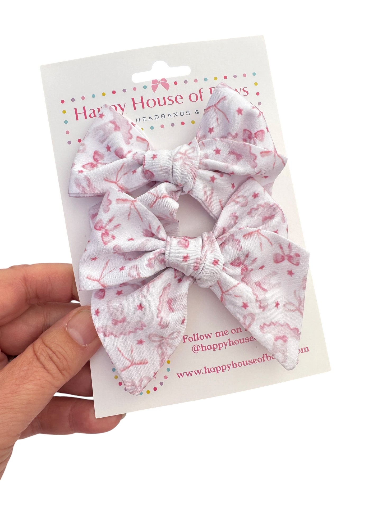 Bows & Ballerinas Hair Bows for Girls - Pink Ballet Dance Hair Clips