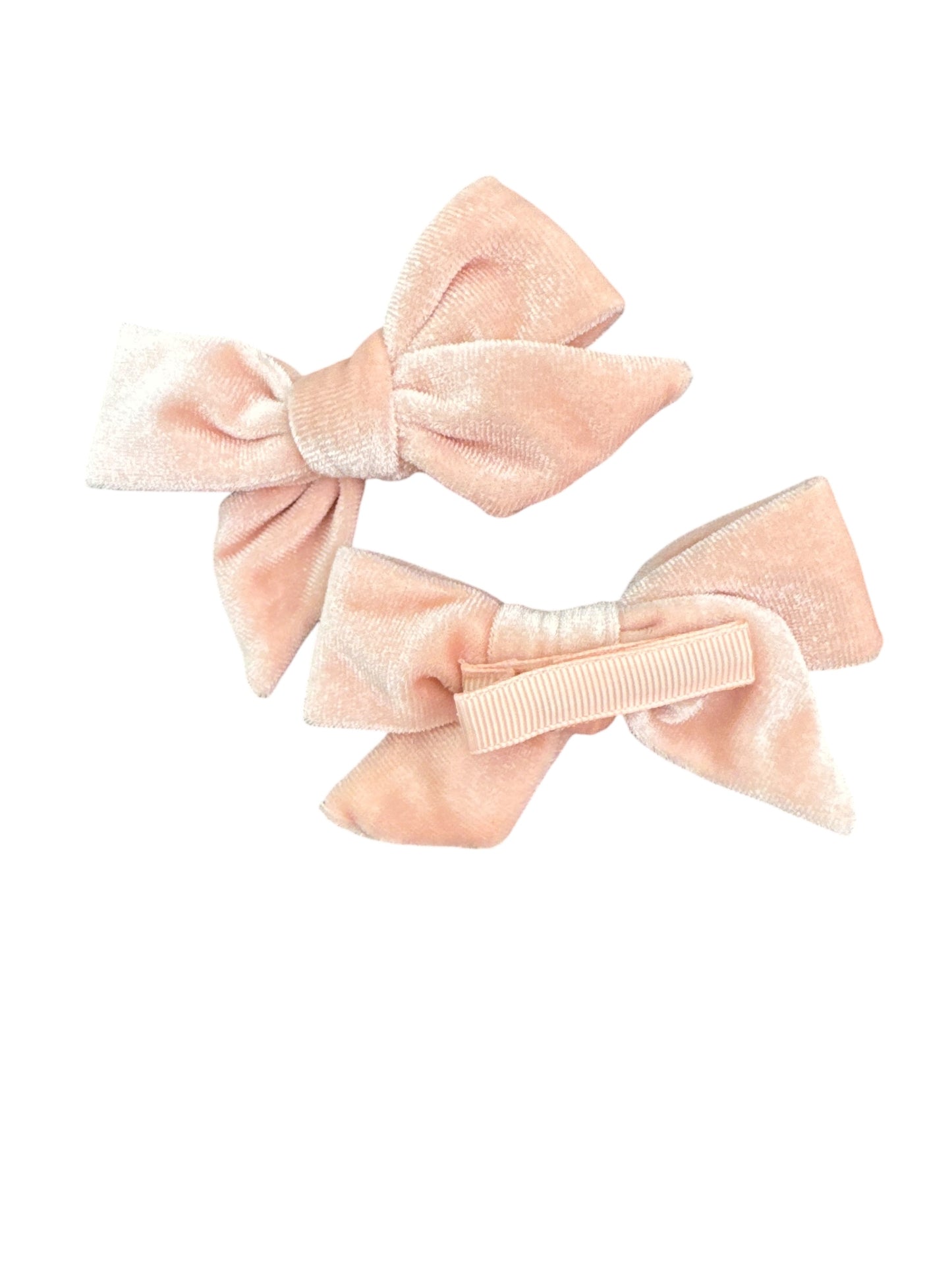Mini Velvet Pigtail Sets - Matching Hair Bow Pairs