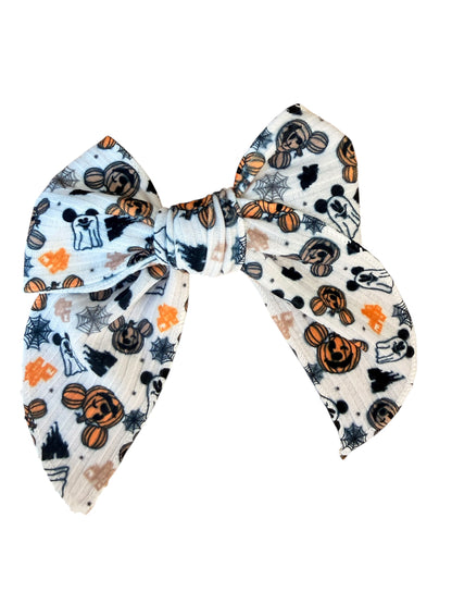 Halloween Mouse Ghost Pumpkin Hair Bows for Girls