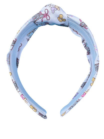 White Castle Knotted Headbands for Girls