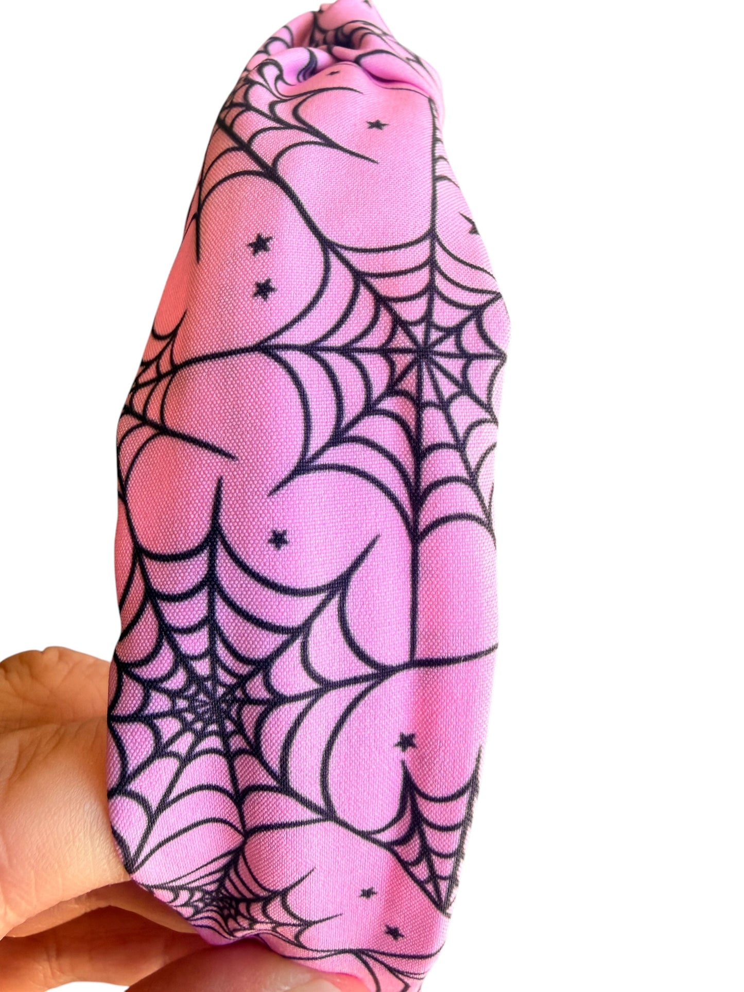 Pink Spider Web Headband – Halloween Headbands for Girls