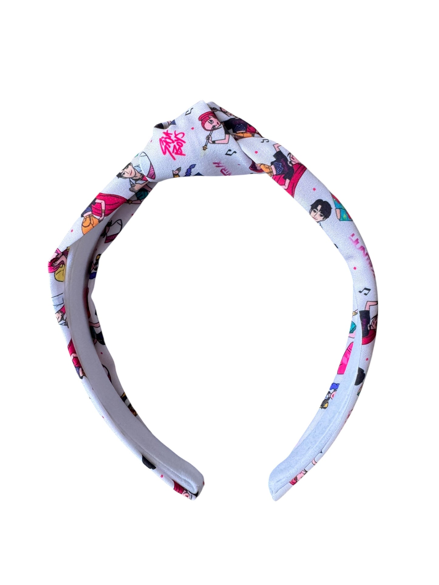 White K-Pop Knotted Headband for Girls | Trendy Korean-Inspired Hair Accessory