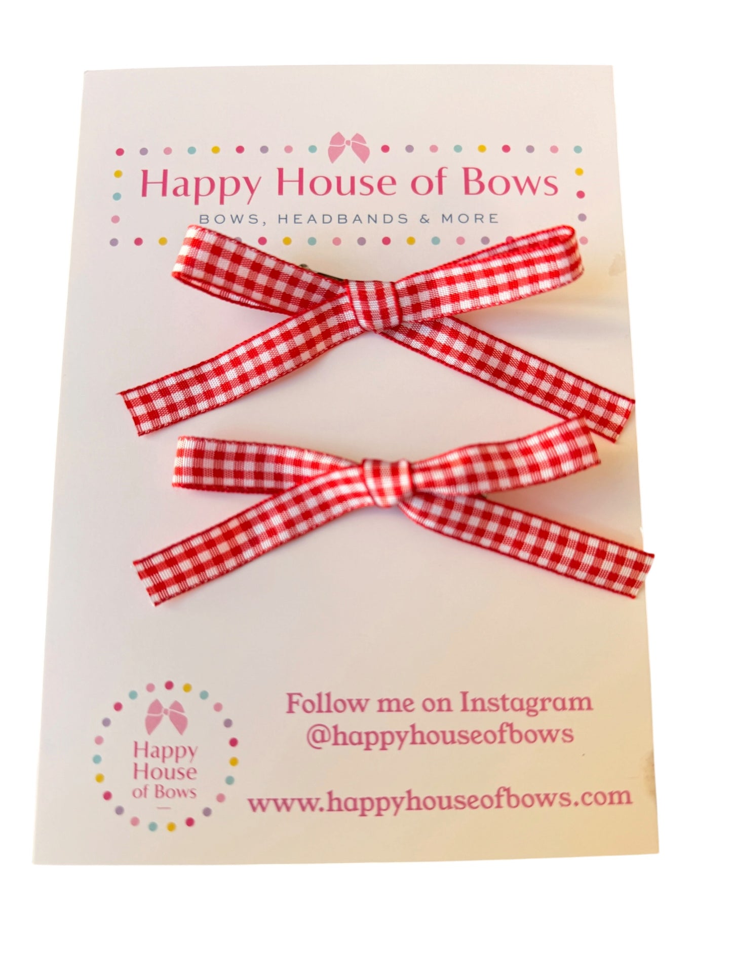 Gingham Mini Hair Bows & Headbands for Kids – Everyday Bow in 10 Colors