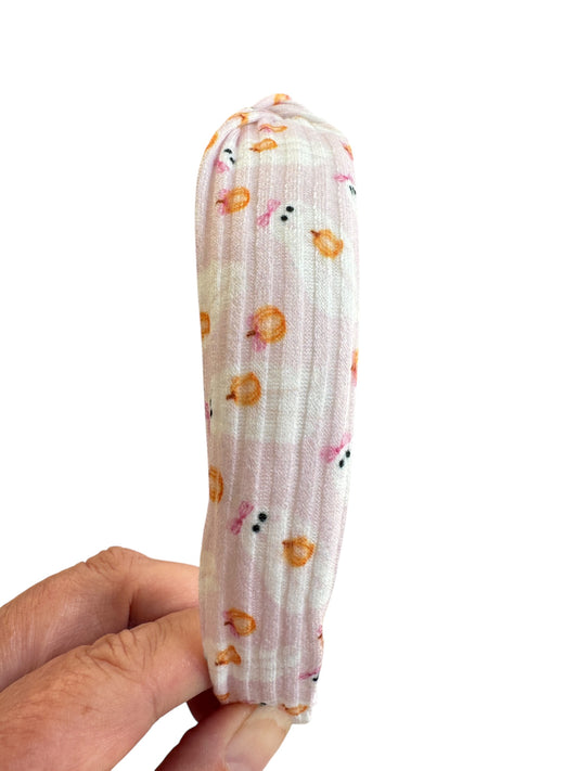Pink Ghost with Bow Headbands for Girls and Women | Cute Halloween Hair Accessories
