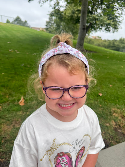 White Castle Knotted Headbands for Girls