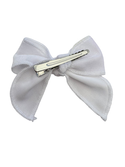 Velvet Pigtail Sets - Red & White Small Sailor Bows