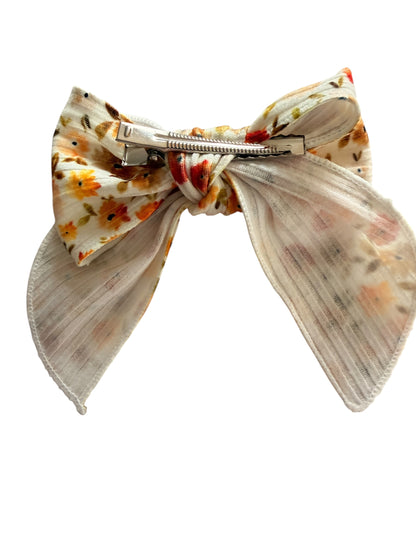 Fall Floral Hair Bows for Girls – Autumn Bow & Headband