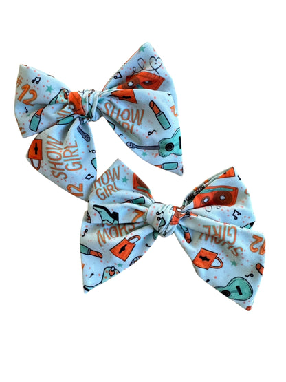 Mint Showgirl Hair Bows - Concert & Everyday Fan Accessories